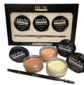 Hevie Foundation Set with 3 Colors + Applicator Brush